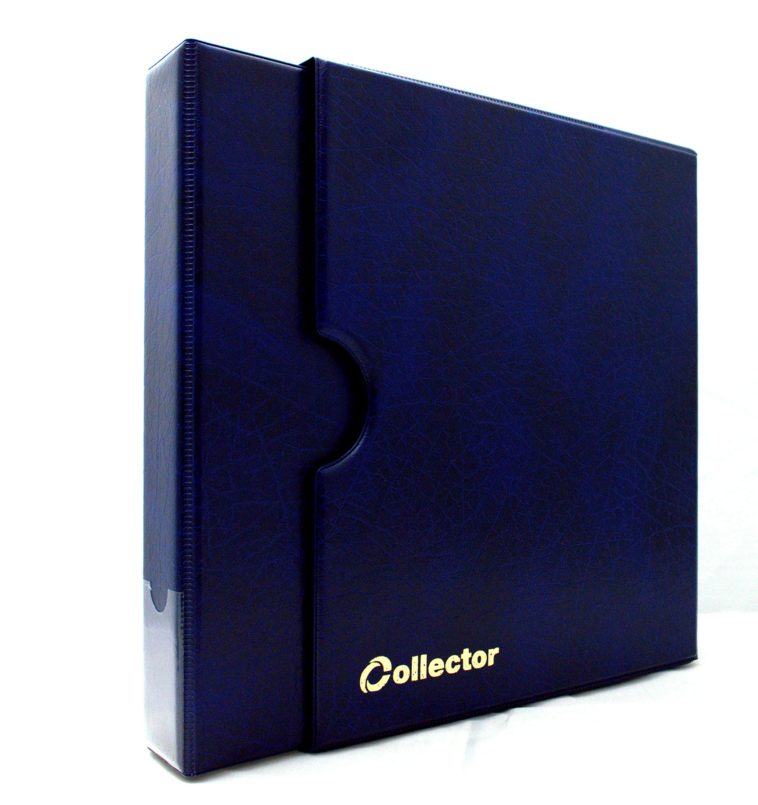 COLLECTOR - Album con custodia per banconote, 10 pagine e 10 divisori, capacità molto ampia (Blu)