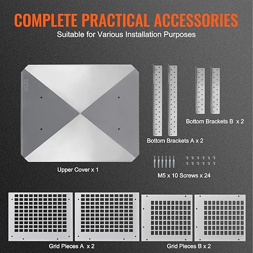 Miniatura 6 de VEVOR Tapa de chimenea de 9 x 13 pulgadas, accesorios prácticos y fácil instalación, se adapta a cubiertas de malla fuera de tejas de arcilla, color