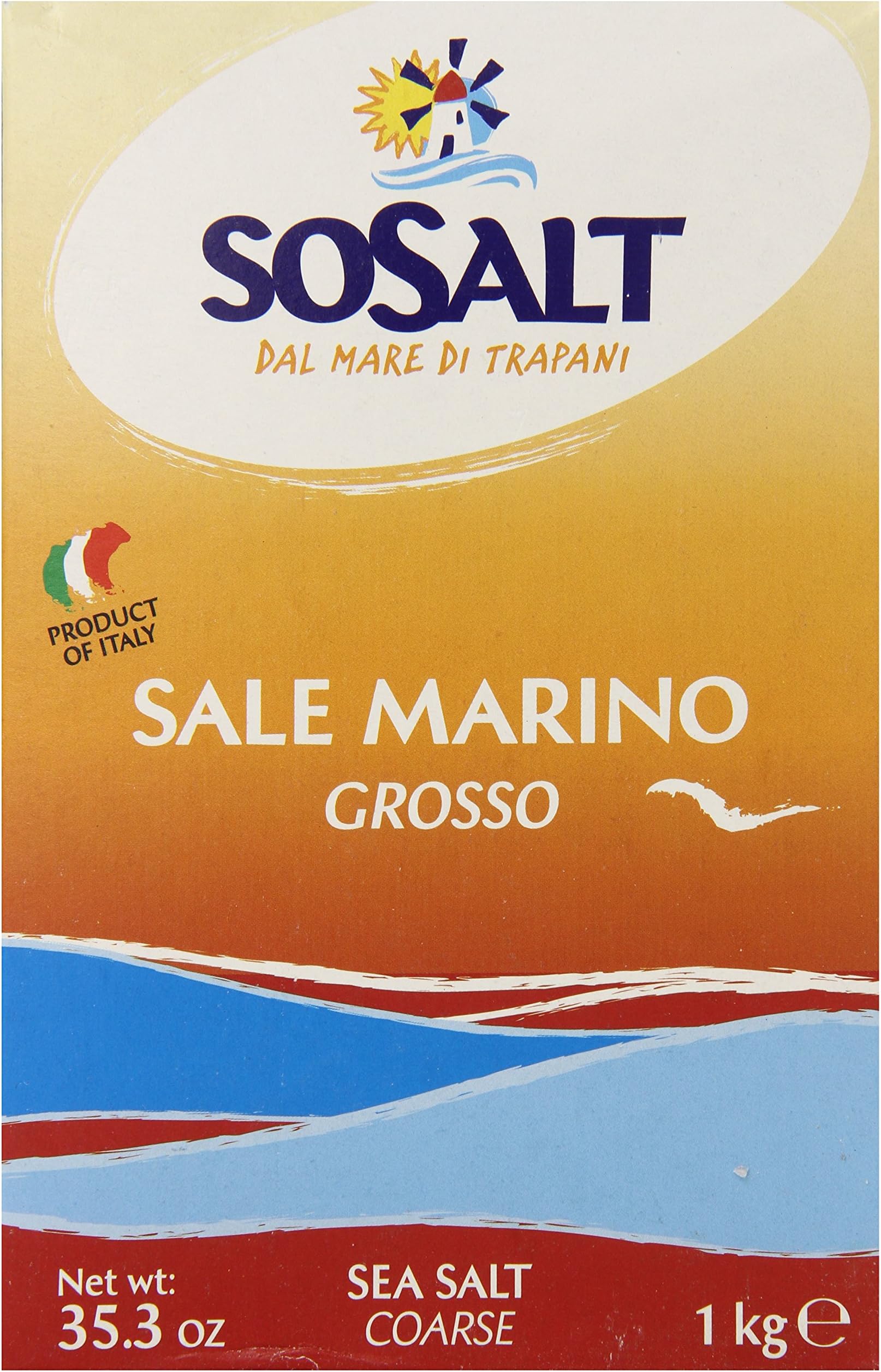Sosalt Sicilian Seasalt, Coarse, 2.2 Pound (Pack of 12)