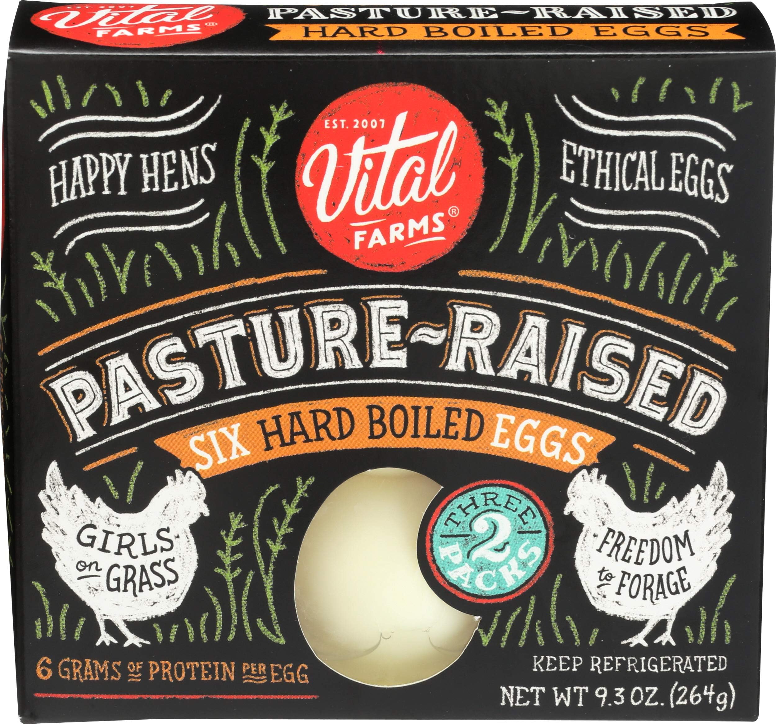 Vital Farm Pasture-Raised Hard Boiled Eggs 6ct
