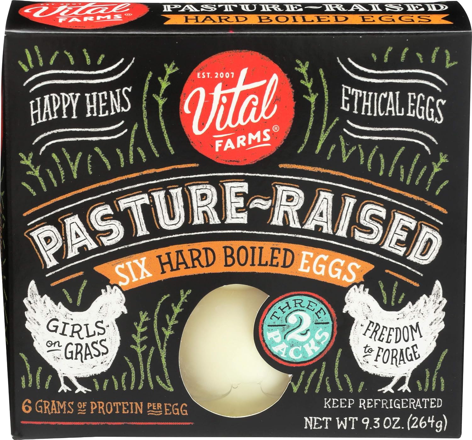 Vital Farm Pasture-Raised Hard Boiled Eggs 6ct