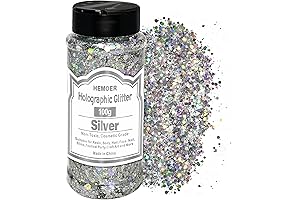 HEMOER Silver Holographic Chunky Glitter