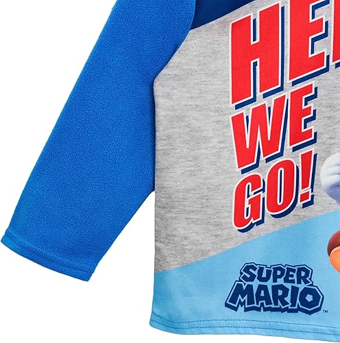Miniatura 3 de Super Mario Conjunto de Pijama para Niños, Azul - Here We Go, Talla 8, Azul - Aquí vamos