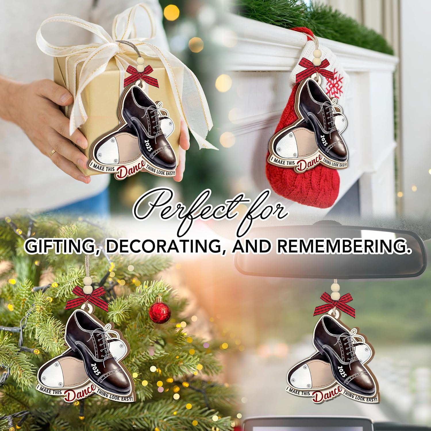 Tap Dance Christmas Ornament 2025 - Wooden Tap Shoes Ornaments for Tree, Dancer Gifts for Men, Women, Girls, Boys - Dance Teacher Gifts for Coaches, Dancing Jazz Lovers Gift Ideas - Image 7