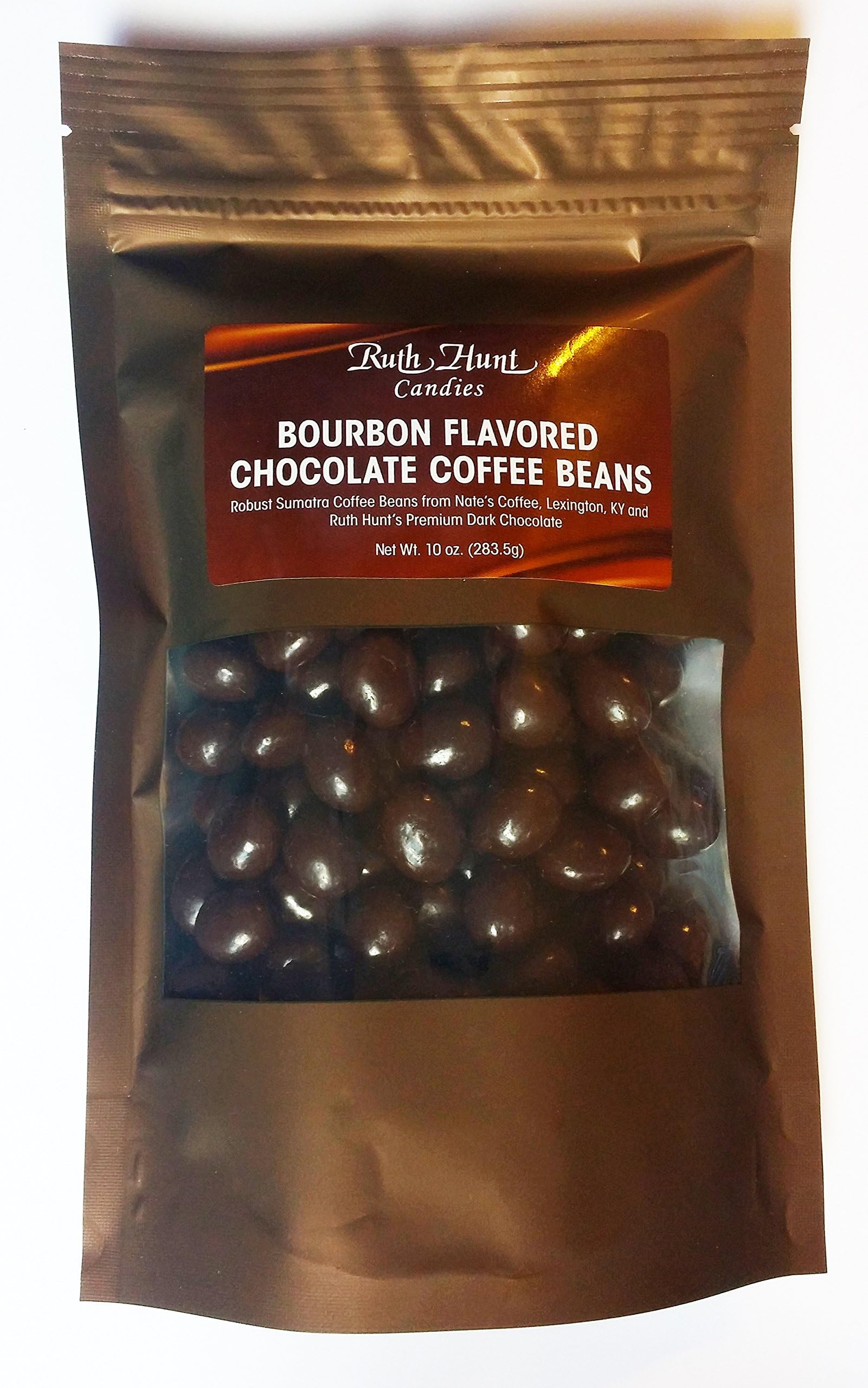 Dark Chocolate Bourbon Coffee Beans using Woodford Reserve Bourbon.
