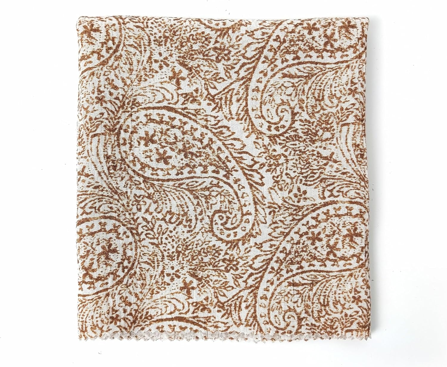 Paisley Print Linen-Rayon Fabric with Subtle Wrinkle Effect 8044 8062 8063 8064 Yellow