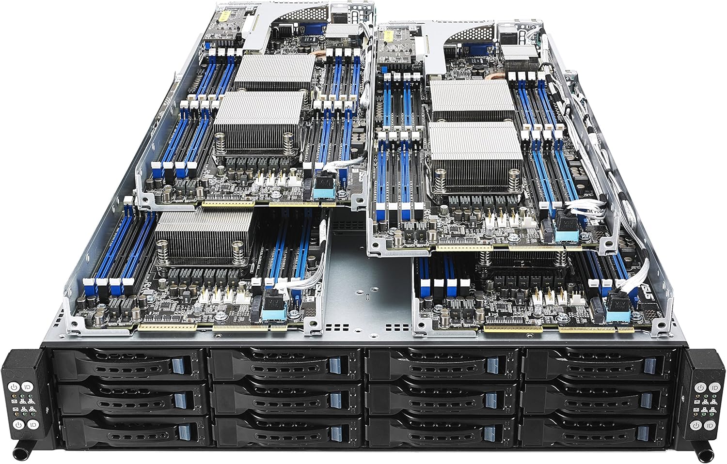ASUS 90SV01YH-M12LE0 Dual LGA2011-v3 Intel C612 PCH DDR4 2U Rackmount Server Barebone System