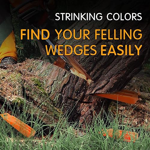 Miniatura 6 de NEO-TEC Paquete de 6 cuñas de tala de árboles, cuñas de motosierra, equipo de corte de árboles de 5.5 + 8 pulgadas, equipo de corte de árboles con