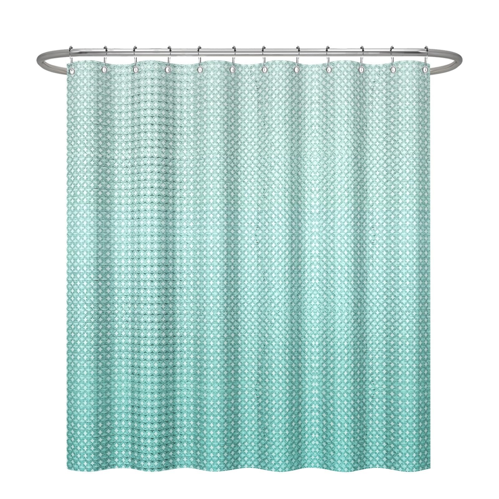 Rideau de douche moderne gaufré contre les éclaboussures ensemble étanche 183x183