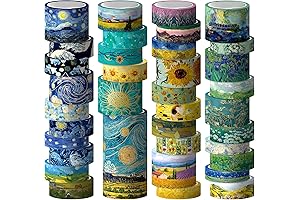 36 Rolls Van Gogh Vintage Gold Washi Tape