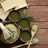 Vista 7 de Juego de 4 batidores de matcha, juego de té matcha de bambú con soporte para cuchara y batidor, batidor de matcha hecho a mano (Chasen)