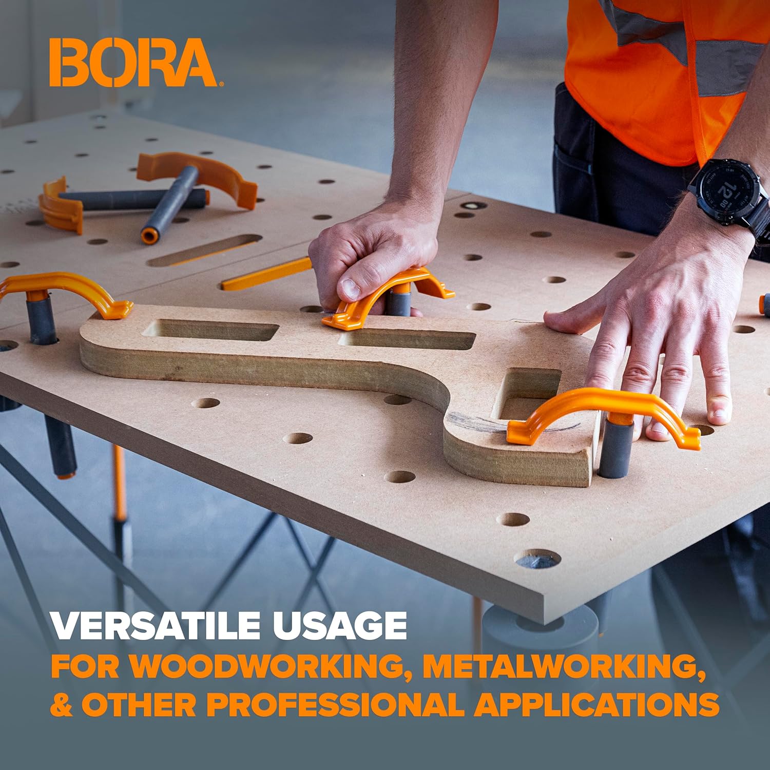 BORA Centipede CA0304 4-Piece Quick Clamps Set, Clamp Accessory for BORA Centipede Work Stands