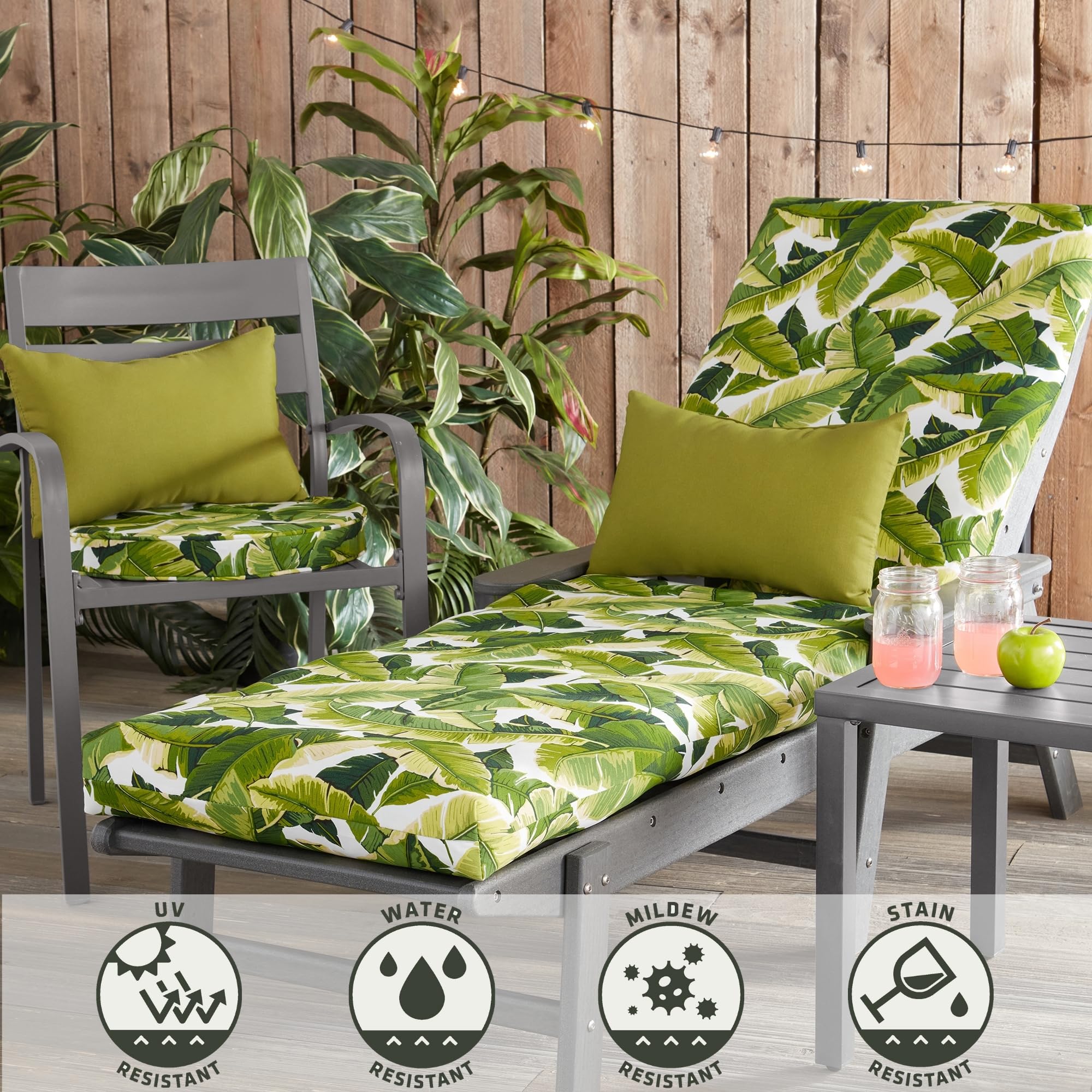 tropical lounge chair cushions