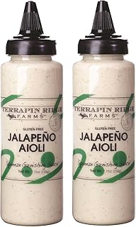 Terrapin Ridge Farms Jalapeno Aioli – Zesty Garnishing Sauce for Burgers, Sandwiches & Fries, Gluten Free, Keto Friendly –7.75 Ounce (Pack of 2)