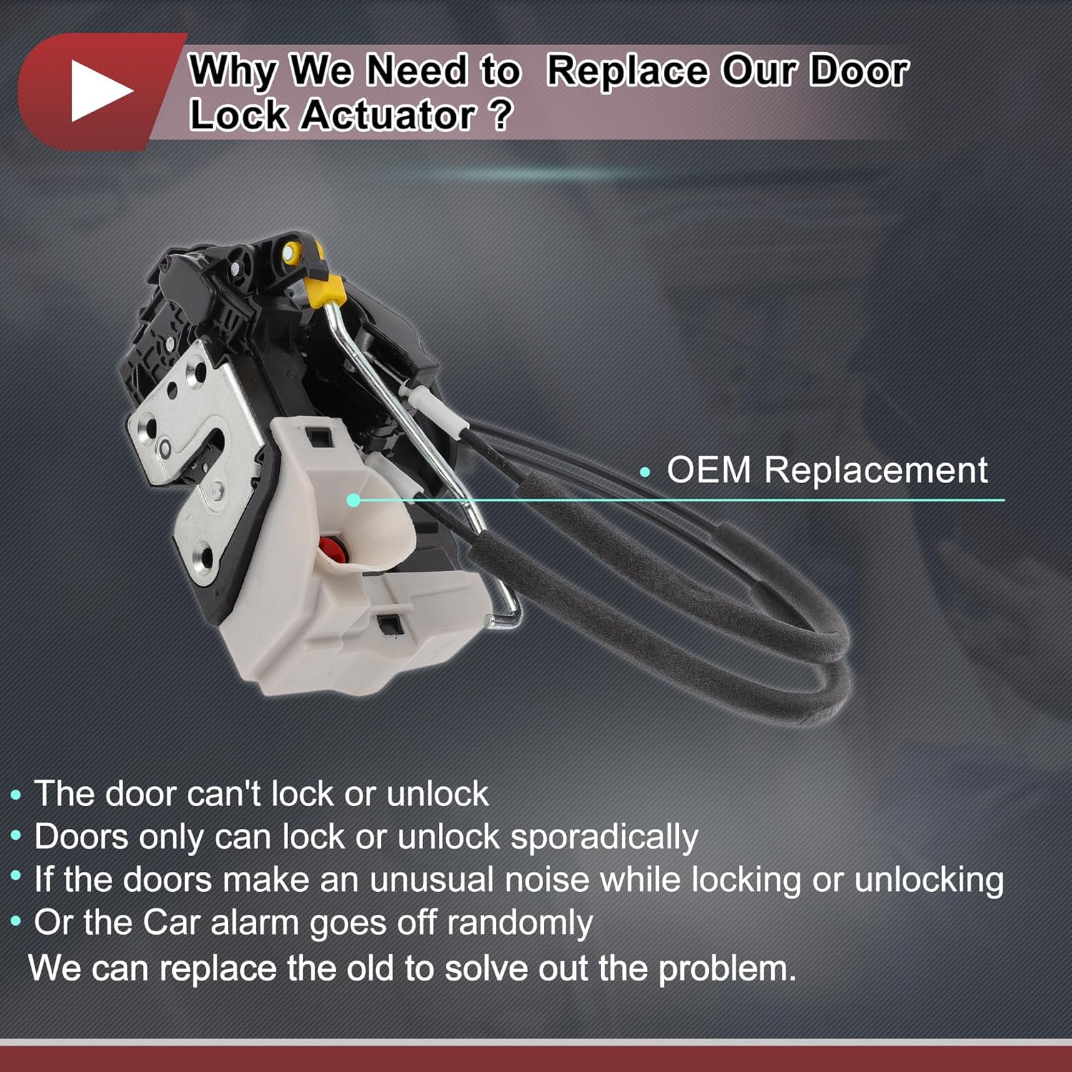 Power Door Lock Actuator Motor for Kia Optima 2011-2013 Front Left Driver Side Door Latch Actuator Assembly with Cable No.813102T030