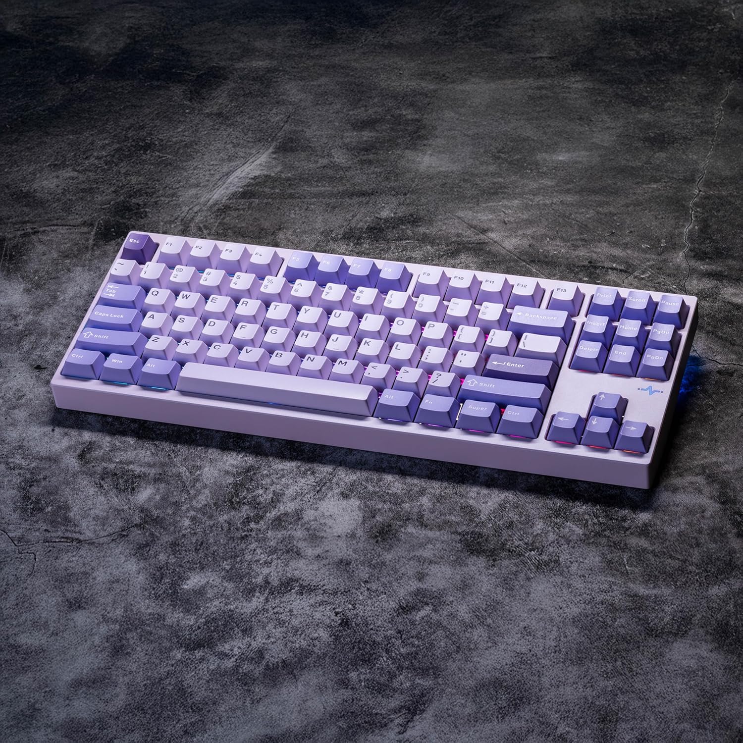 KEEBMONKEY WOBKEY Crush 80 Reboot CNC Aluminum 5-Second Quick-Release Triple-Mode Connectivity Mechanical Keyboard with Superior Acoustics (Pro Purple) image 3