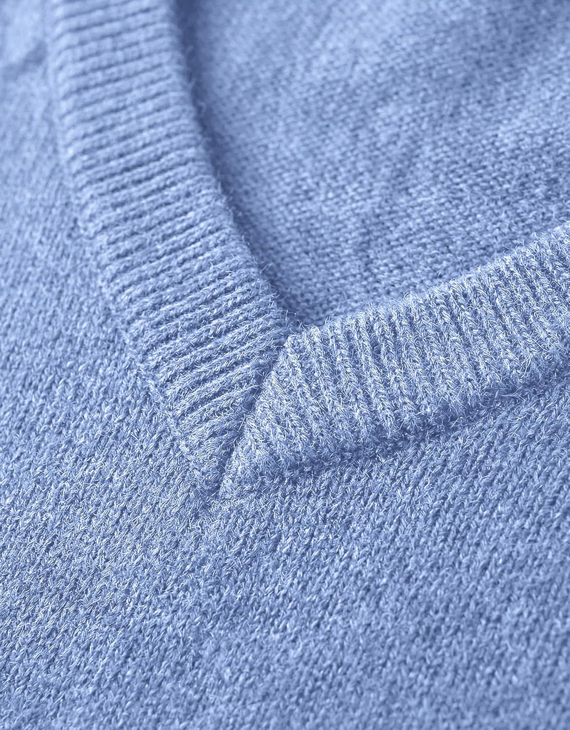 JMIERR Men's Wool Blend Short Sleeve V-Neck Sweater Soft Textured Knit Pullover for Business Casual Wear - Image 4