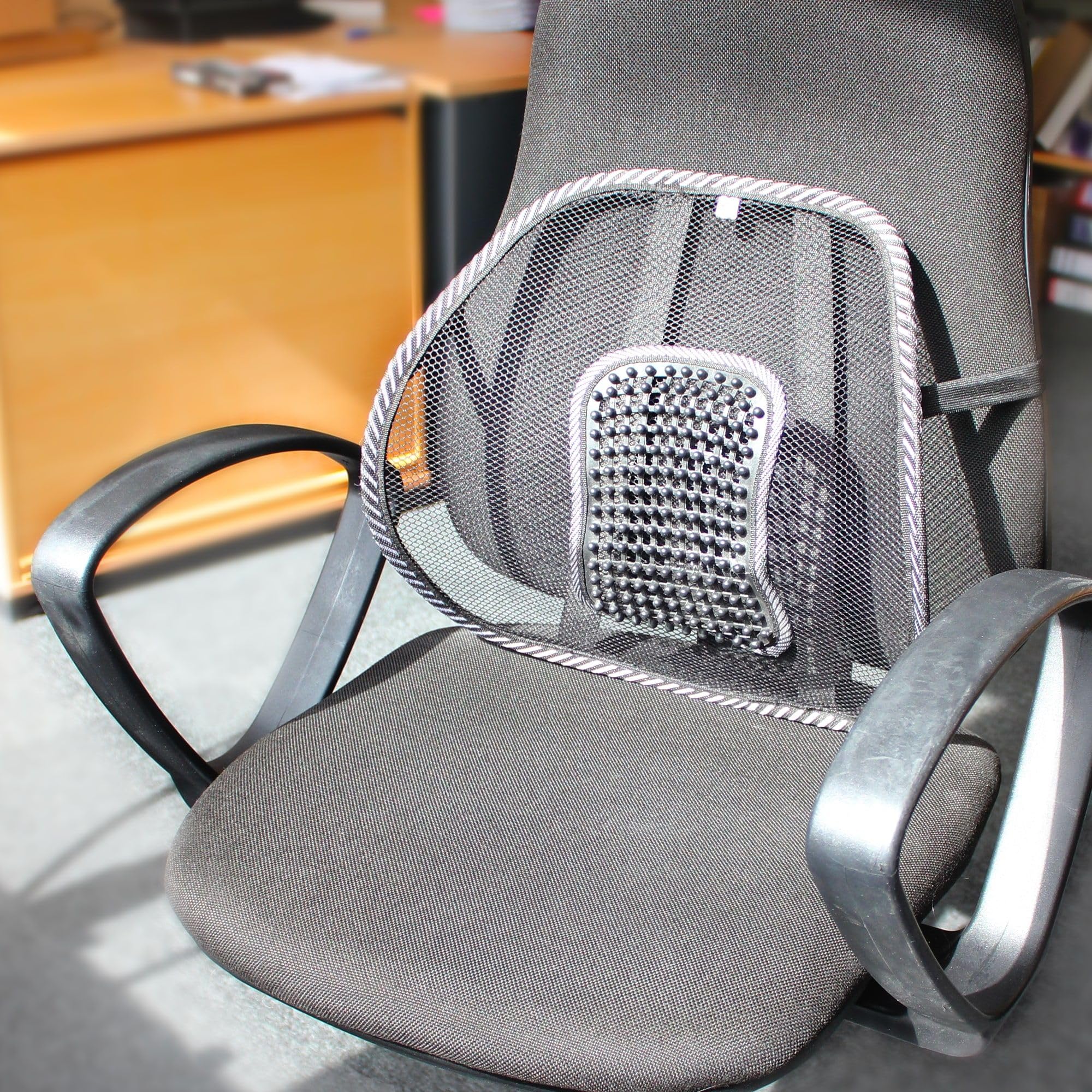 Cuscino Lombare Schiena - Supporto Ergonomico Per Sedia Ufficio E Auto, Rete Traspirante