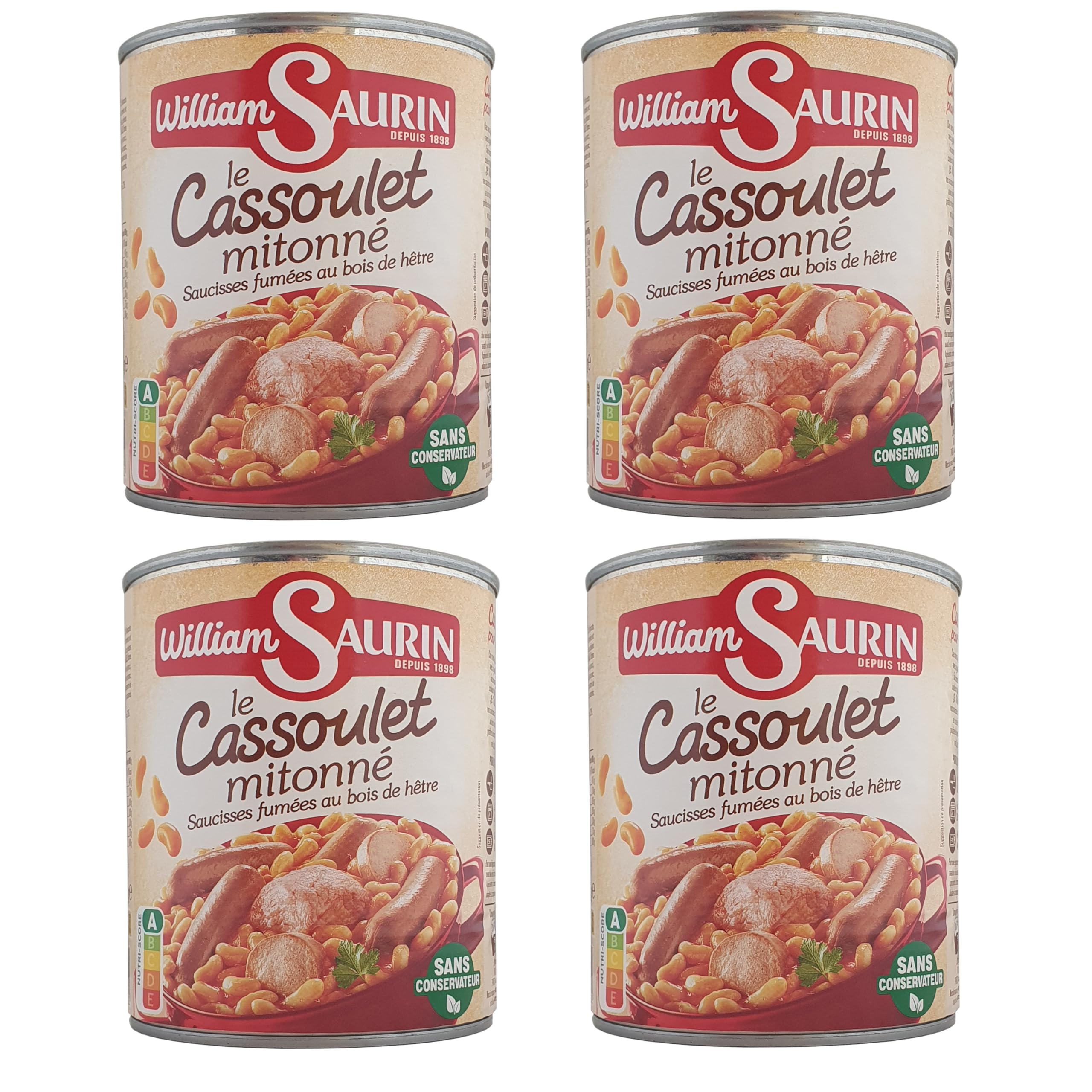 William Saurin – El Casoulet Mitonné 840G – Lote de 4 unidades – Se vende por lote