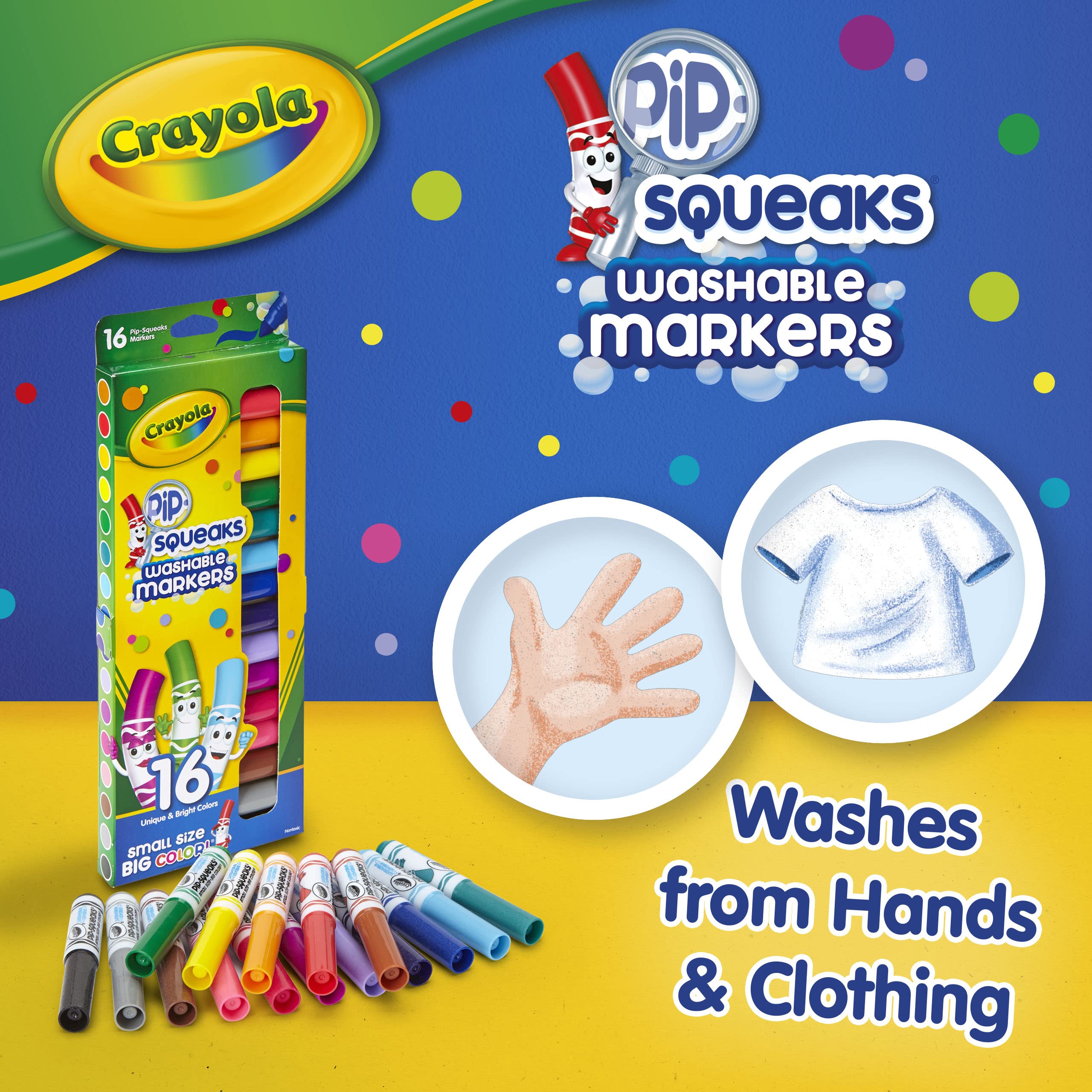 Crayola Pip-Squeaks Washable Markers - 16/Pack 