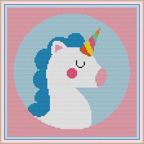 Howie's Needlepoint Kits de punto de cruz, kits de punto de aguja de patrón preimpreso de 11 quilates, gama completa de kits de inicio estampados