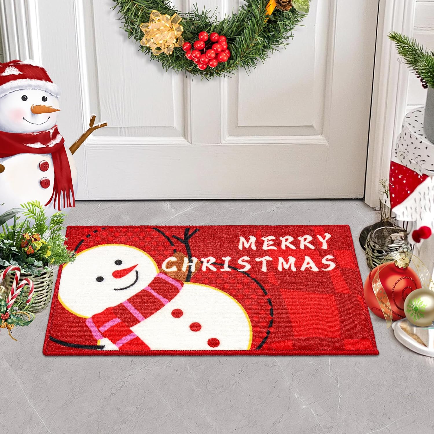 BEQHAUSE Christmas Door Mat 17"x30"