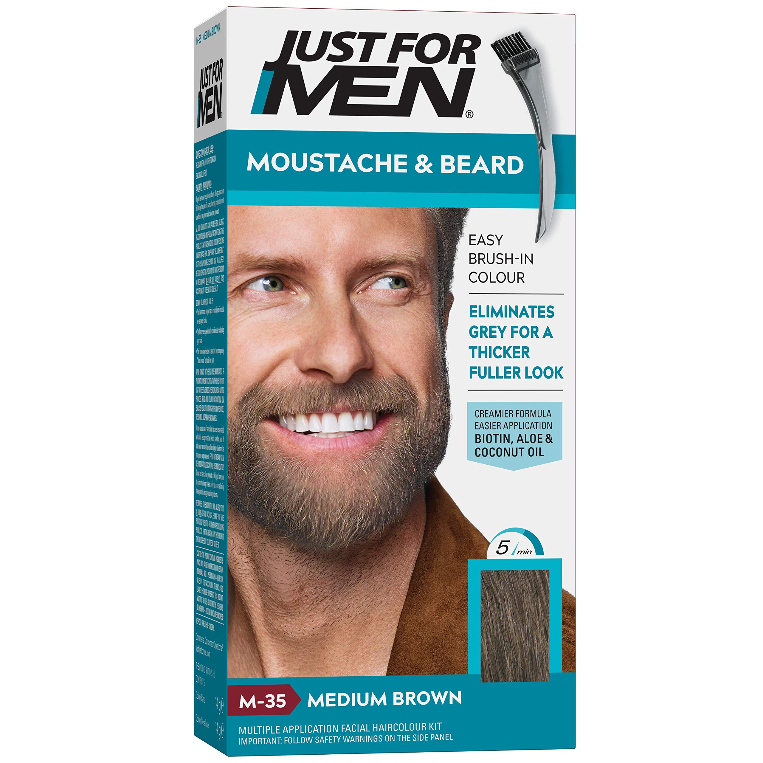JUST FOR MEN Sakal & Bıyık Boyası Orta Kahve