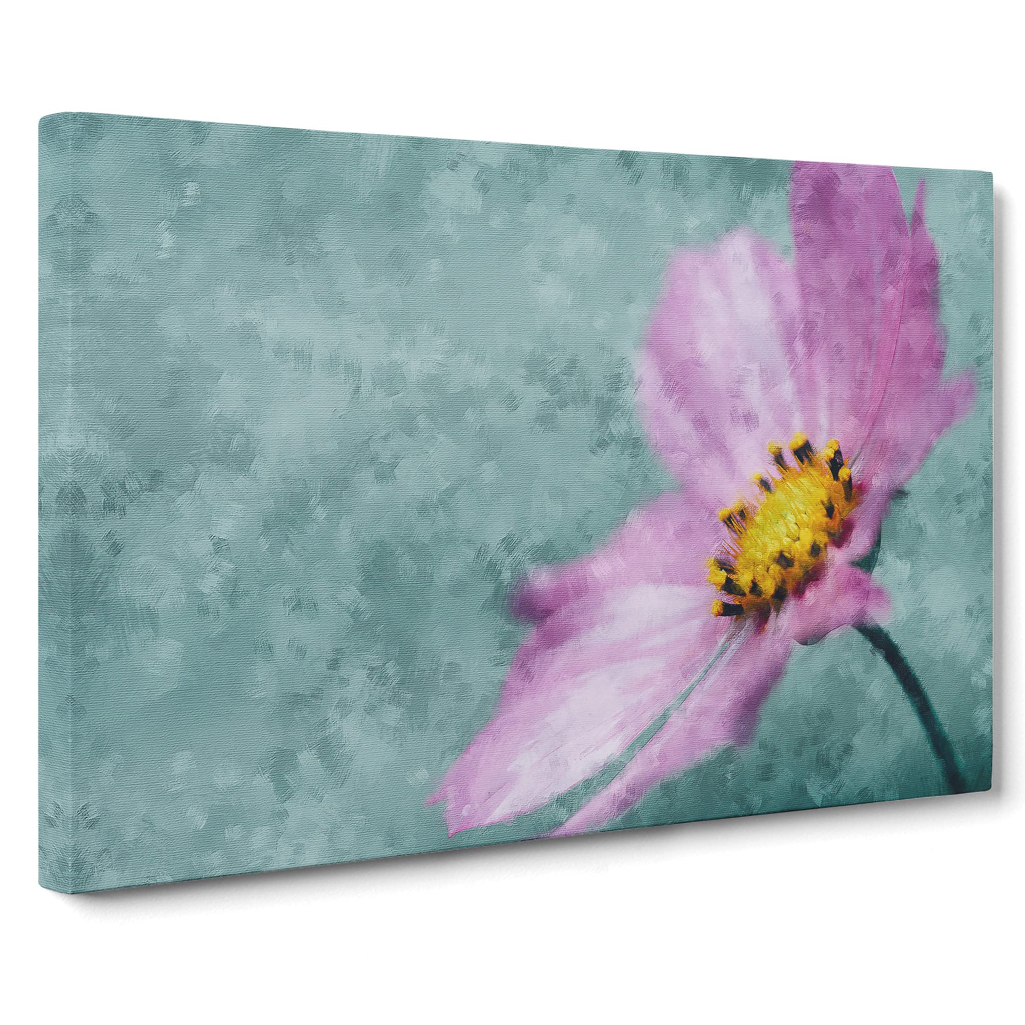 Purple Flower After The Rain Canvas Print, Mixed, 25L x 50W cm