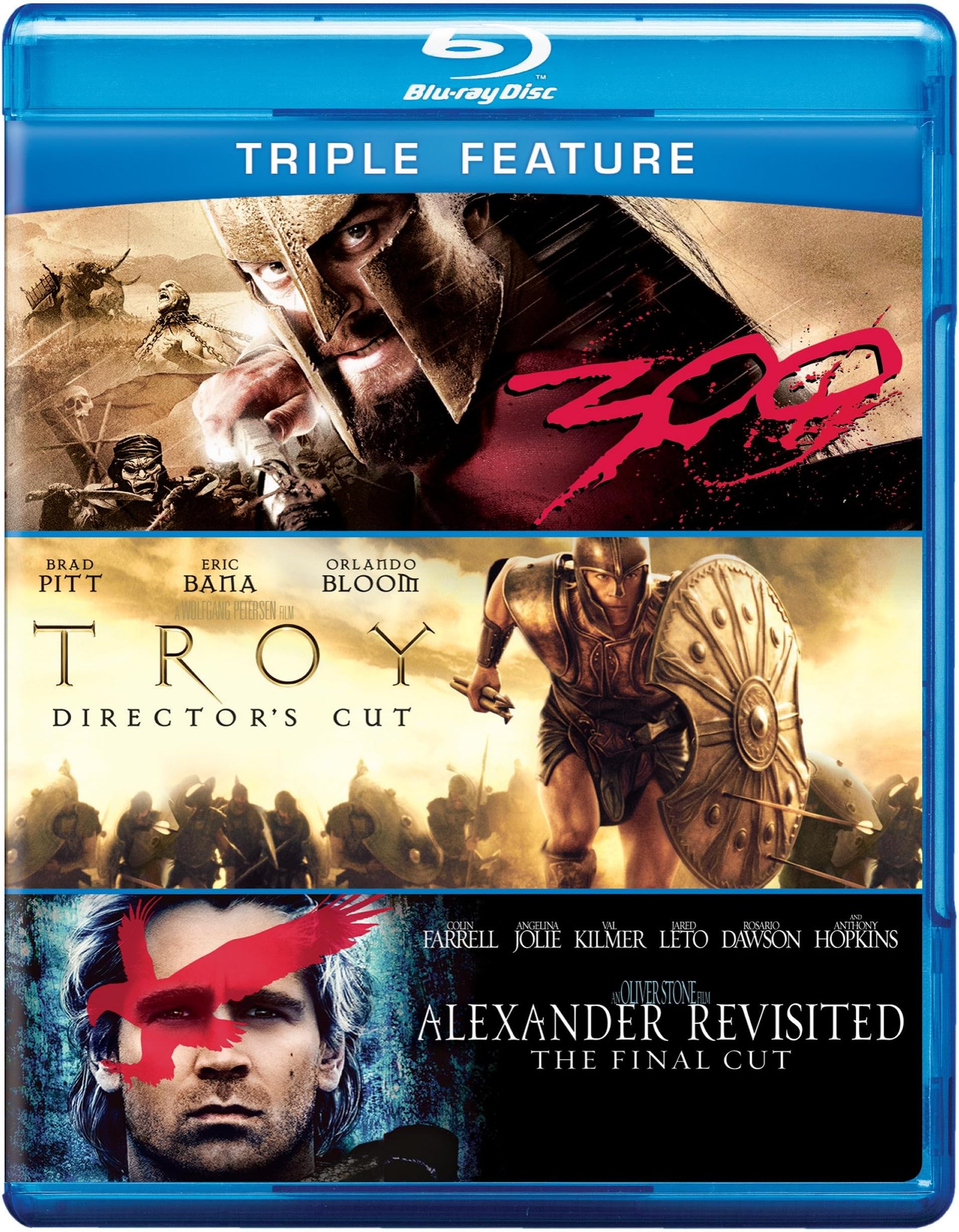 Alexander Revisited / Troy / 300 (Triple-Feature)