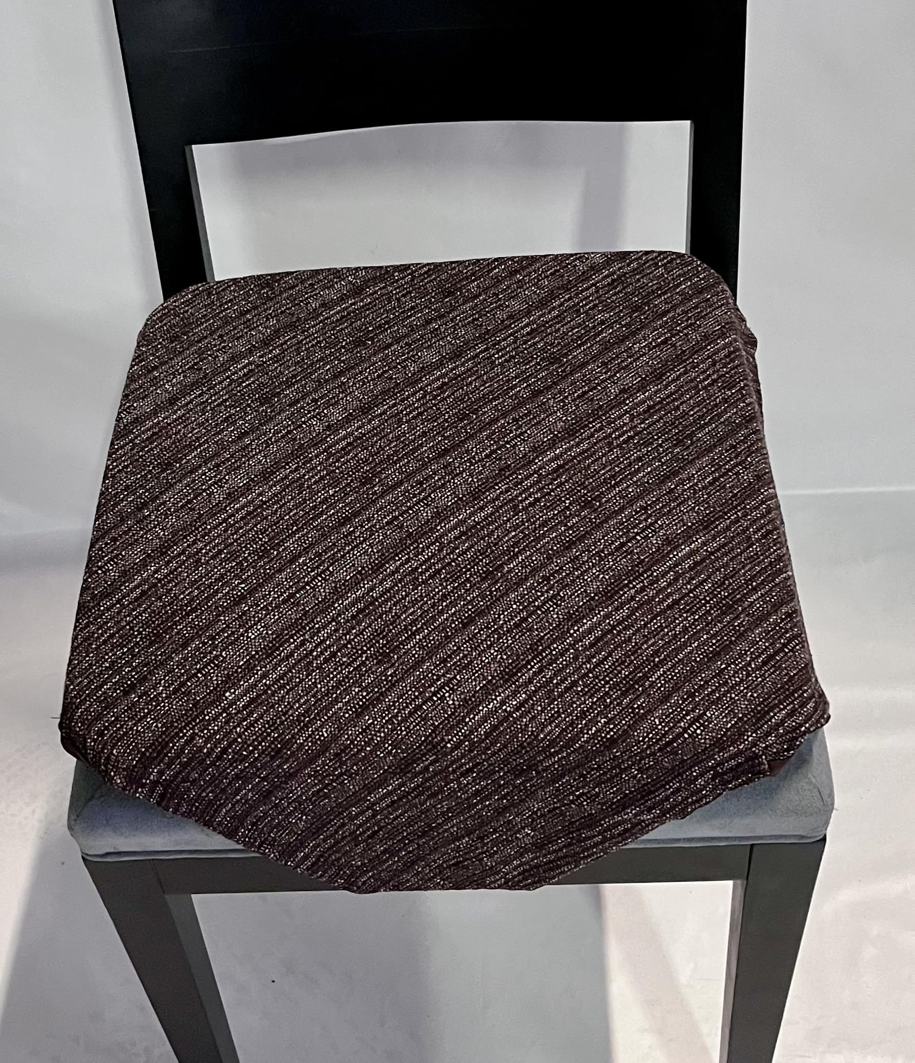 GC ARREDOCASA Set 6 Cuscini Sedie Cucina Imbottiti - Con Alette Di Fissaggio, Tessuto Melange Beige