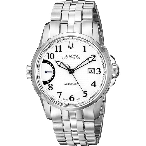 Bulova Men's 63B161 Calibrator Analog Display Swiss Automatic Silver Watch