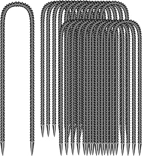 22 Pieces 12-Inch Garden Ground Stakes Galvanized Steel U Shape Hook Rebar Stake - Heavy Duty Anchors for Tents, Position Kits,Fences, and Trampolines