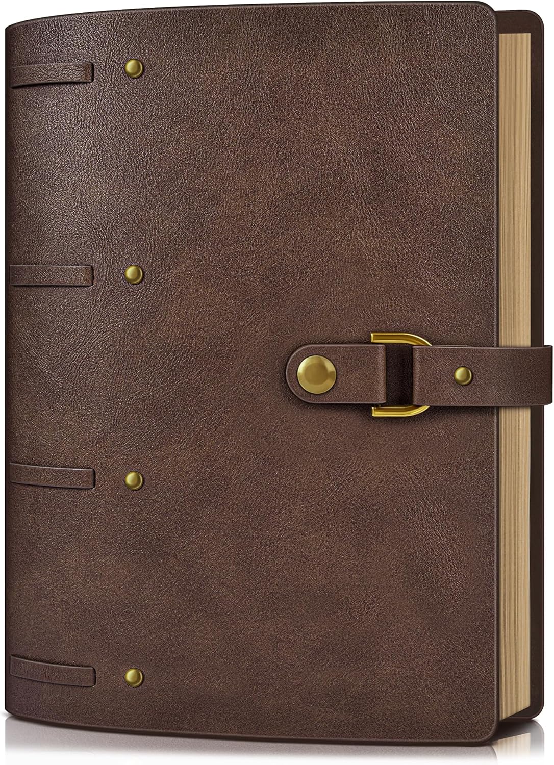 Leather Journal Notebook, A5 Size 6.9 x 9 inches 260 Pages Refillable Vintage Travel Notebook with Gift Box, 100 GSM Thick Lined Paper Journal Writing Diary Note Taking for Men and Women – Brown