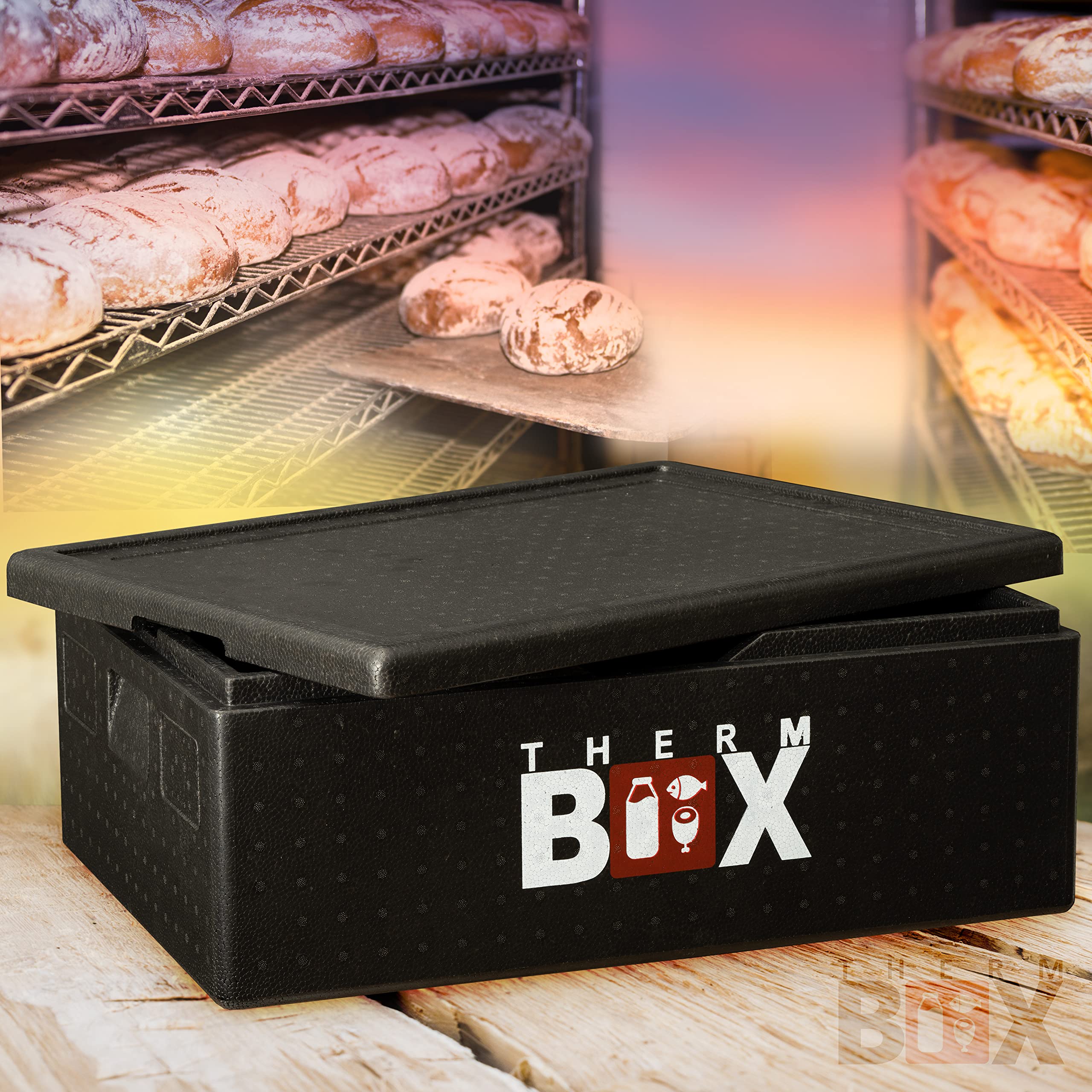THERM BOX Scatole di polistirolo professionali impilabili da 5 litri fino a 80 l, scatola termica termica stabile e robusta