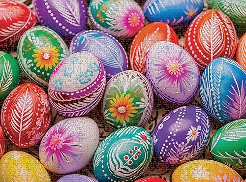 Miniatura 4 de Easter Eggstravaganza - 1000 piezas pastel rompecabezas aventura una celebración vibrante por Cross & Glory