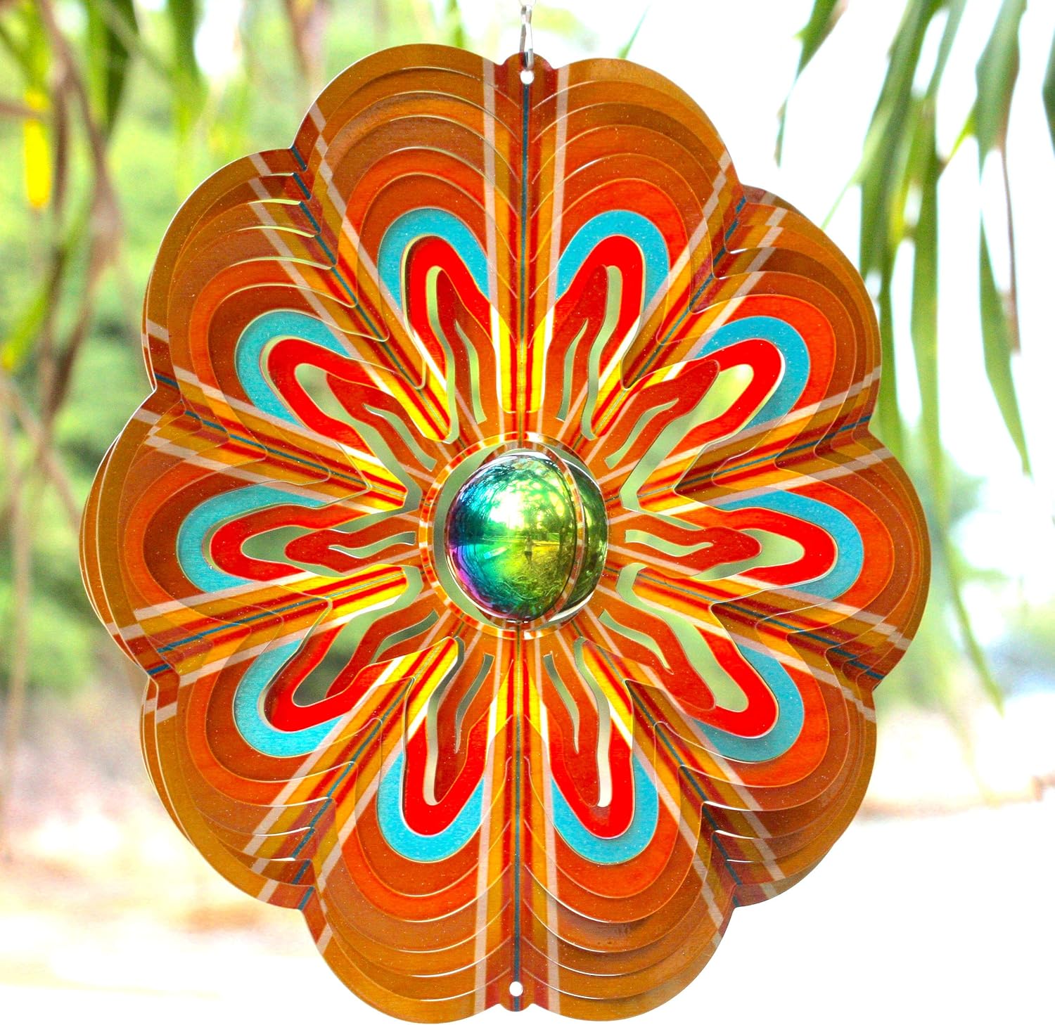 Art Jardin Wind Spinners Outdoor Metal Garden Wind Spinner 12 Inch SS