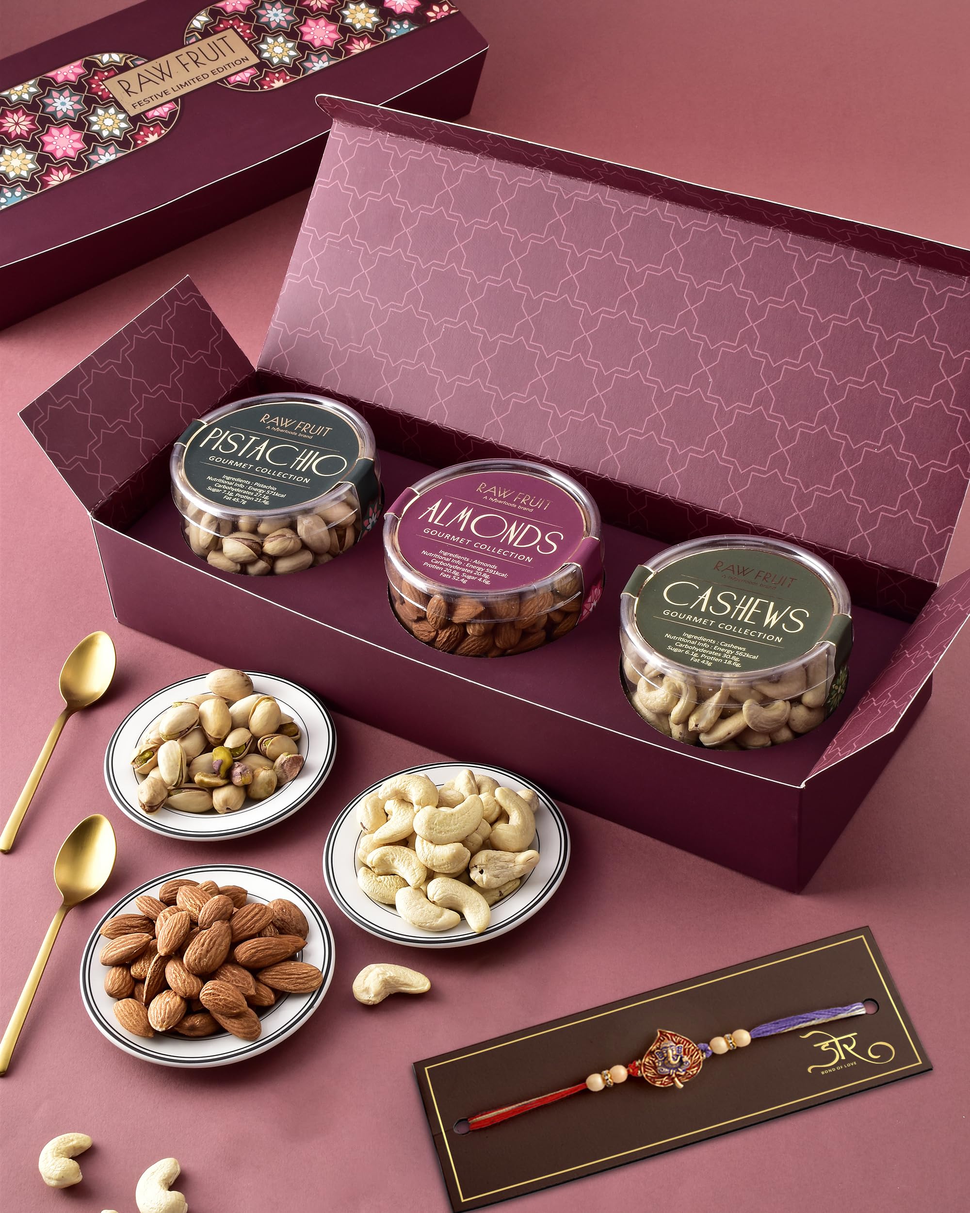 Hyperfoods Rakhi Combo for Brother with Ganesh Rakhi Kaju Cashew Badam Almond Pista Dry Fruit Combo Pack Rakhi for Brother with Dry Fruits Gift Set 350g Rakhi Gift Hamper (B0B5XYGBJS) Amazon Price History, Amazon Price Tracker