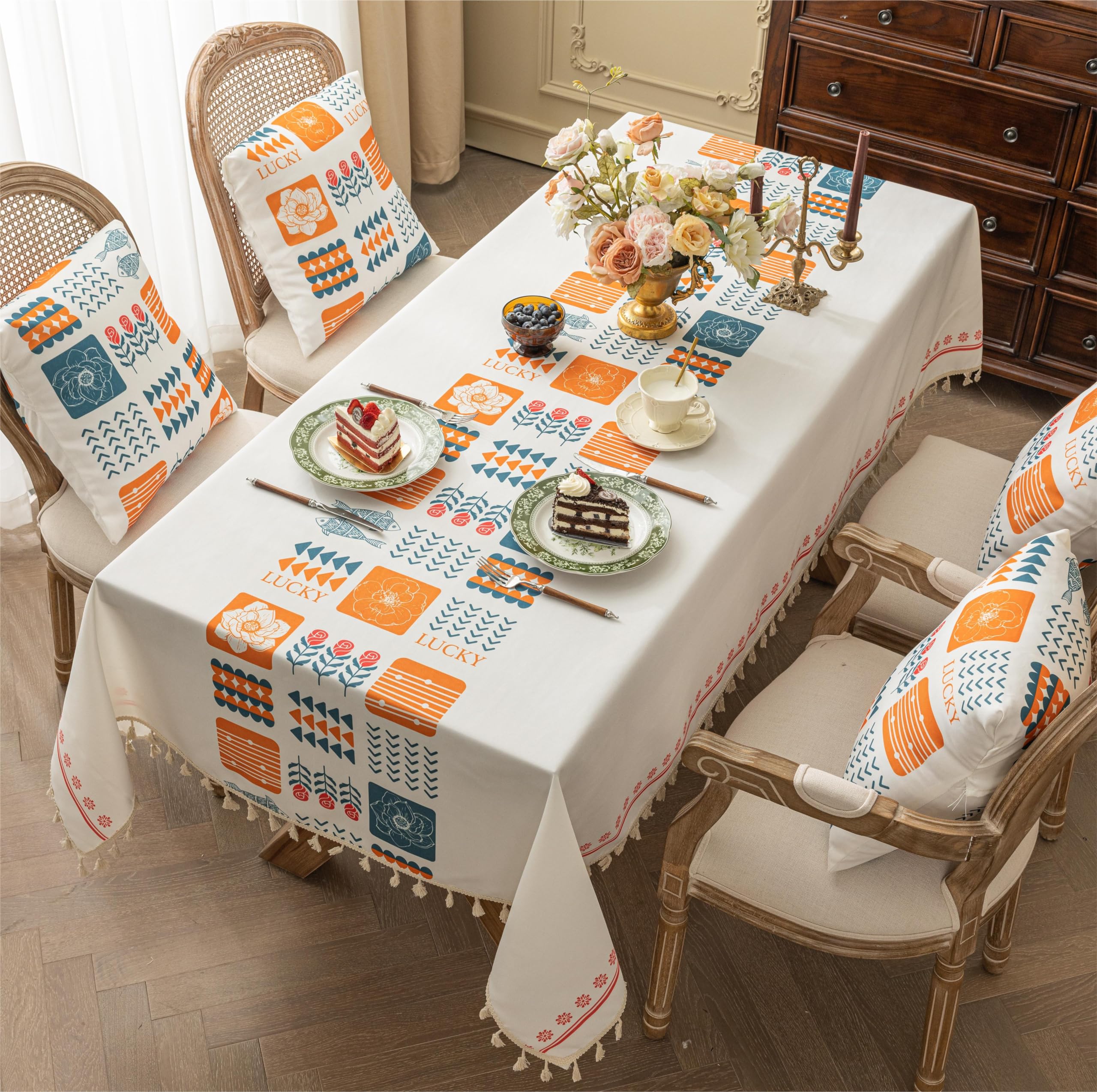 Amazon｜SXYITEテーブルクロス 撥水 北欧 table cloth 長方形 無地