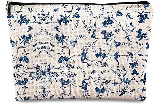 kdqua Bolsa de maquillaje de flores de margarita, regalos inspiradores para mujeres, niñas, hijas, hermanas, bolsa de cosméticos de lino con