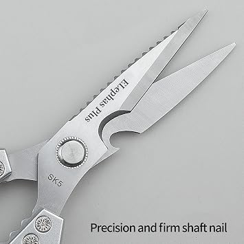 Multi-Function Kitchen Scissors Heavy Duty Kitchen Shears,Cutting Food Tools Cooking Shears for Chicken,Meat,Fish,Poultry(Sliver)