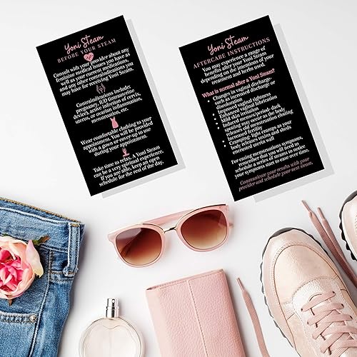 Miniatura 9 de Boutique Marketing Yoni Steam PrePost Steam - Tarjetas de instrucciones para el cuidado del vapor, paquete de 50 tarjetas de visita de 2 x 3.5