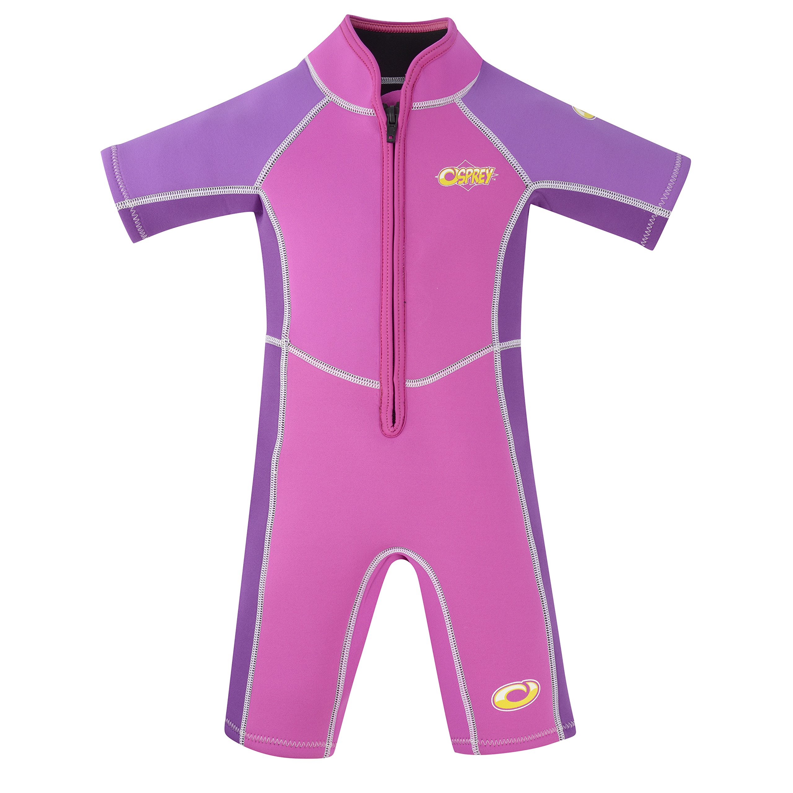 Osprey Toddlers 3mm Shorty Summer Kids Wetsuit, One Piece with SPF 50+ for Boys and Girls, Multiple Colours
