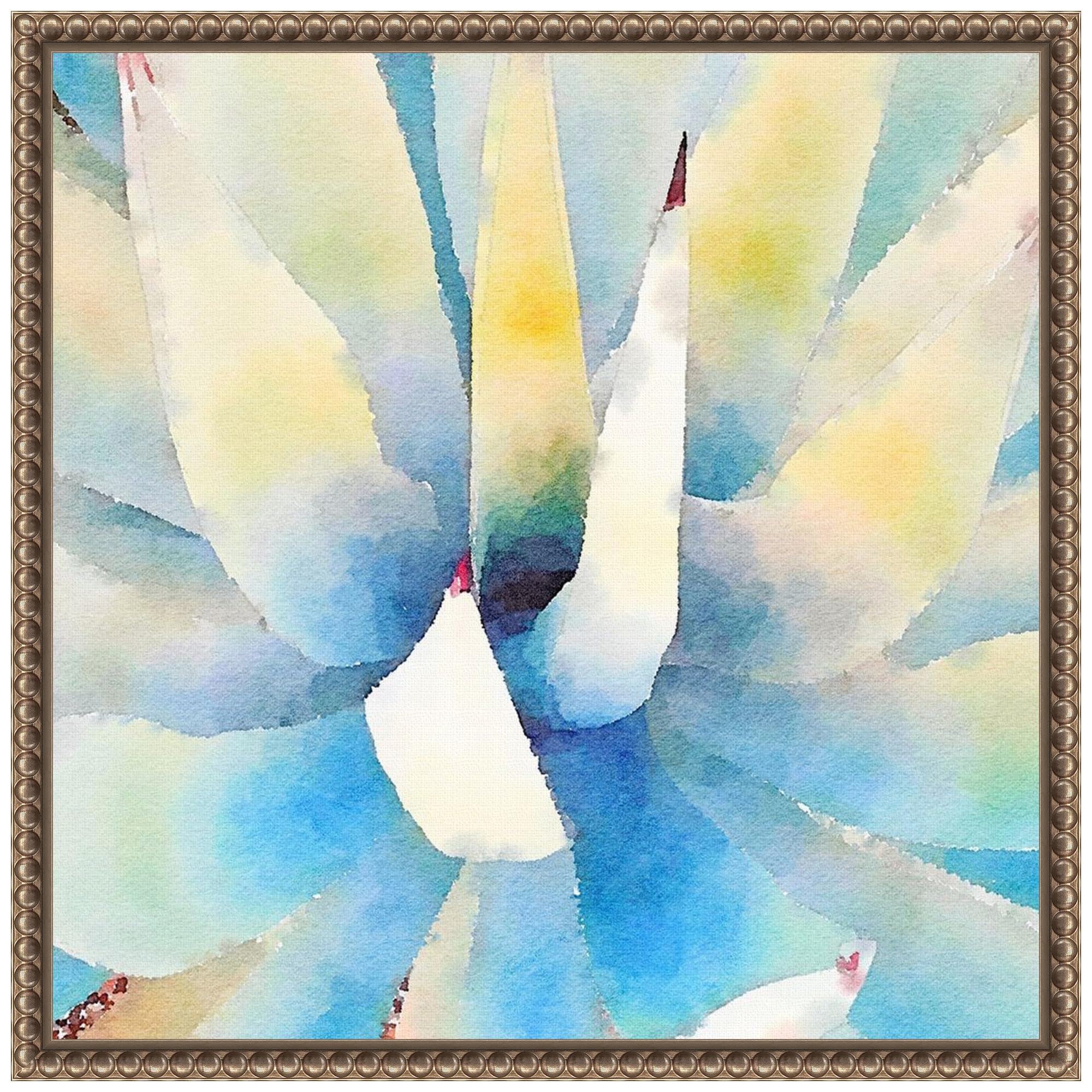Amanti Art Framed Canvas Wall Art Print (16x16) Succulente IX by Gladle Bolick Float Framed Canvas Art for Wall Decor, Living Room, Bedroom, Bathroom, Kitchen, Office or Business Artwork
