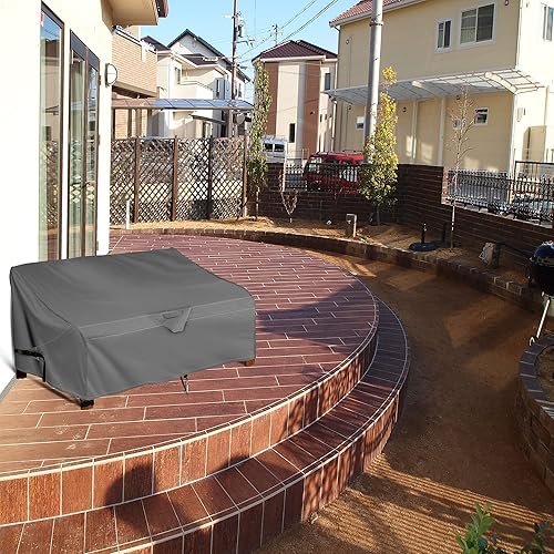 Miniatura 14 de Fundas impermeables para sillas de patio, 35 pulgadas de ancho x 37 pulgadas de profundidad x 32 pulgadas de alto, fundas giratorias para sillas