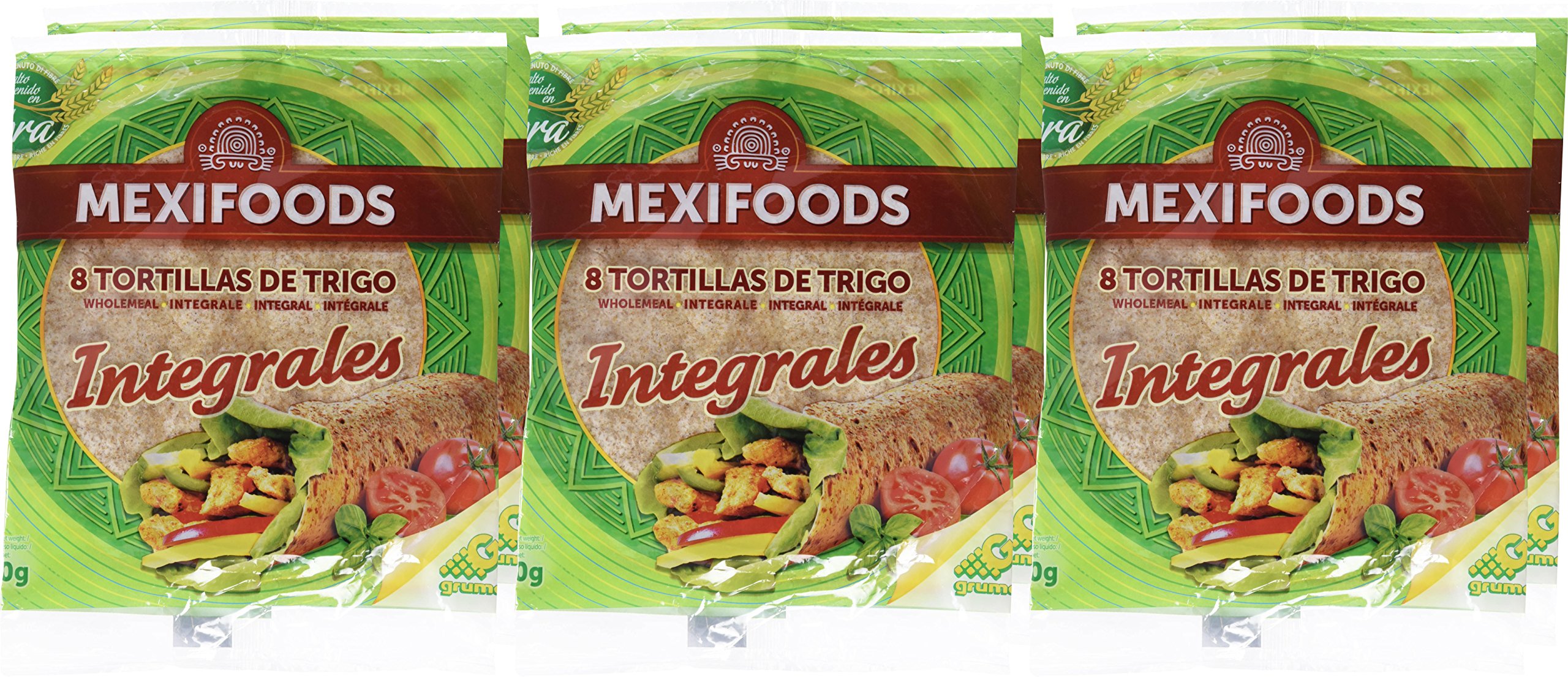 Mexifoods Tortilla Integral - 6 Paquetes de 320 gr - Total: 1920 gr