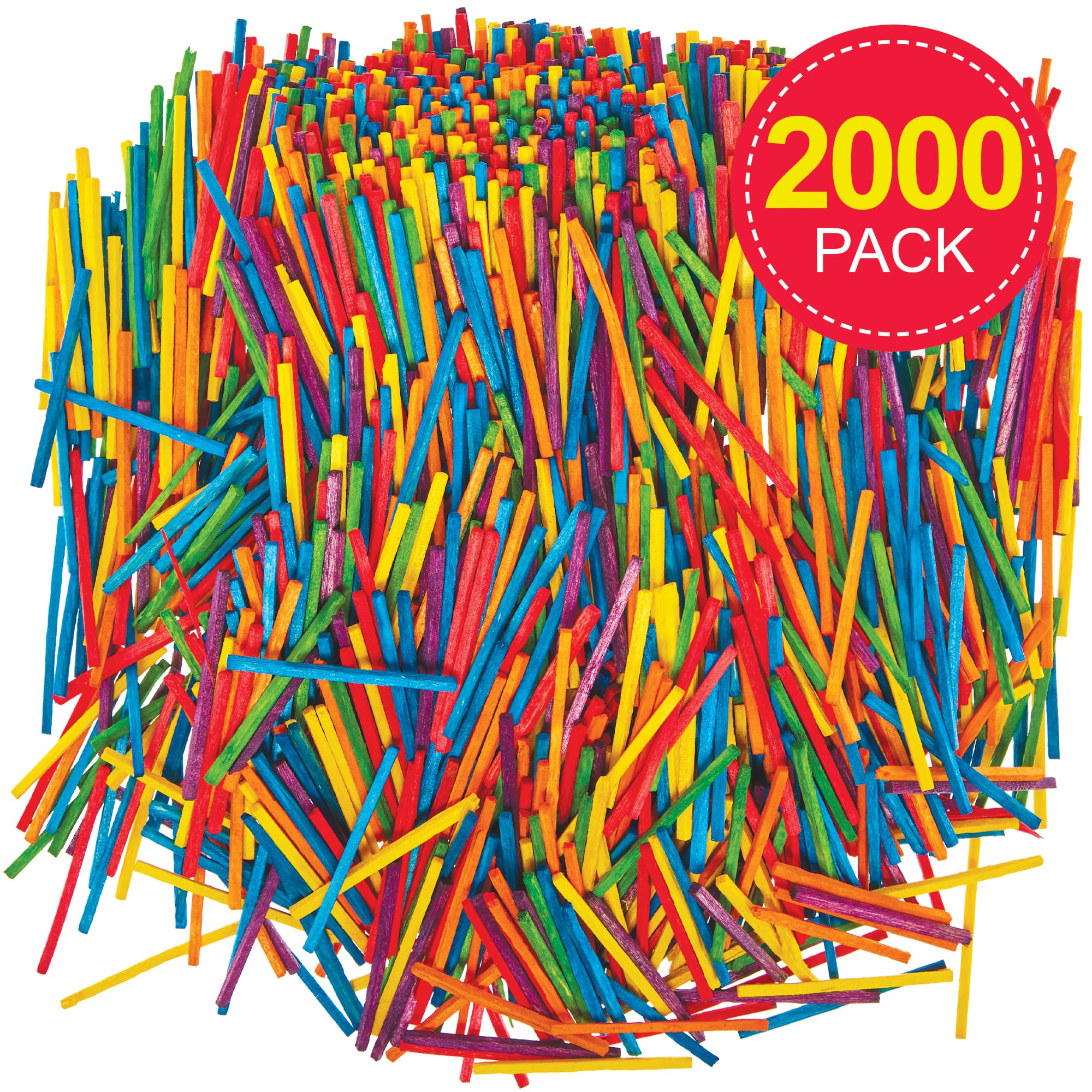 Baker Ross FN267 Coloured Matchsticks - Pack of 2000, Matchsticks for Arts and Crafts Wooden Craft Sticks - Image 2