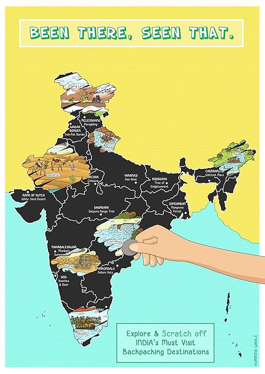 Buy India Backpacker Scratch Map (A3 Size) Online at Low Prices in