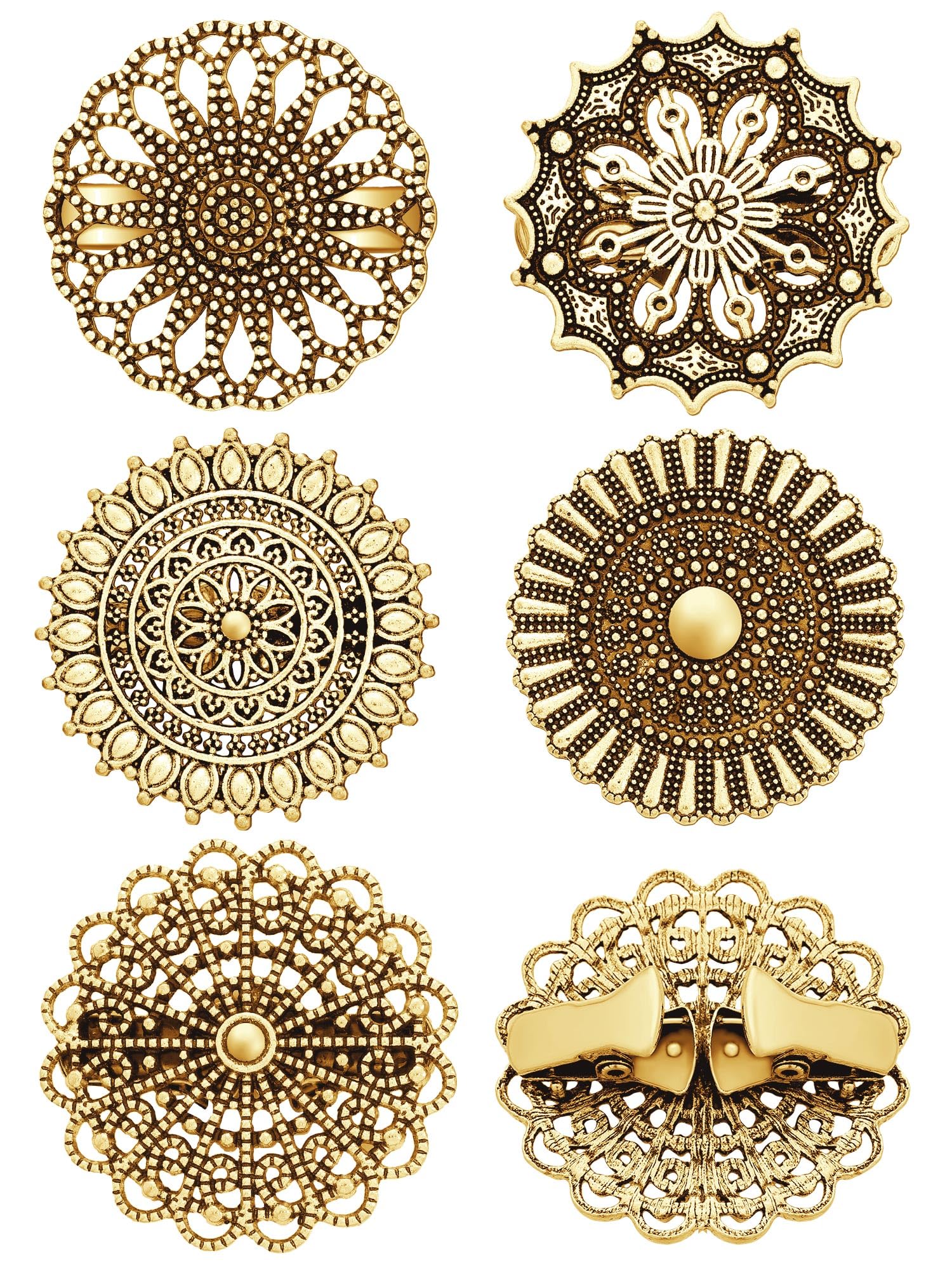 5 Pcs Dress Cinch Clips Set Cardigan Clips Retro Sweater Collar Brooch for Women Dress Shirt Shawl Coat