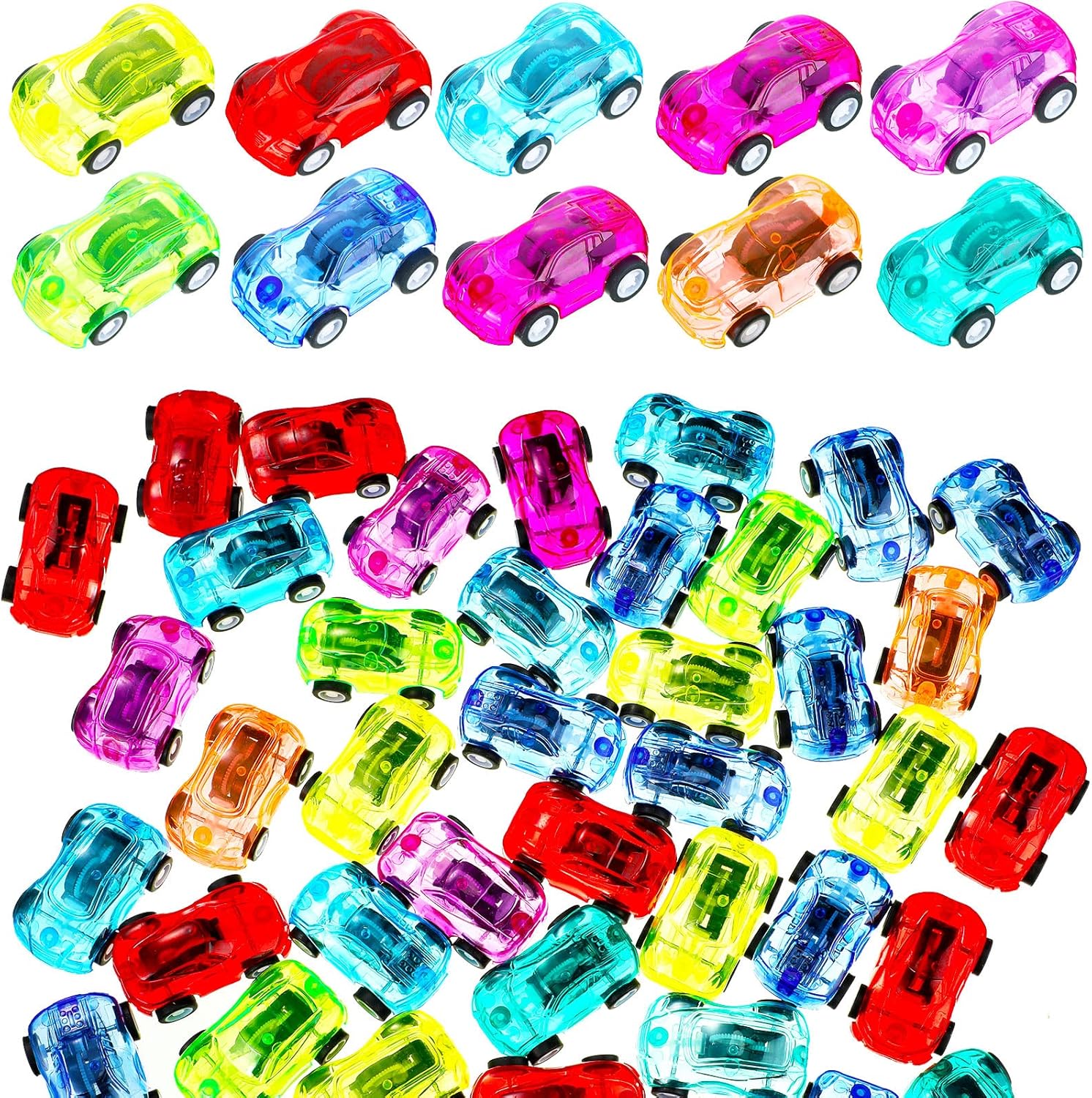 100 Pcs Toy Cars Mini Pull Back Cars Race Car Party Favors
