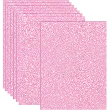 16 Sheets Glitter Foam Sheets Paper 6" x 8" Light Pink | Sparkles Foam Paper for Scrapbook Gift Wedding Decor DIY